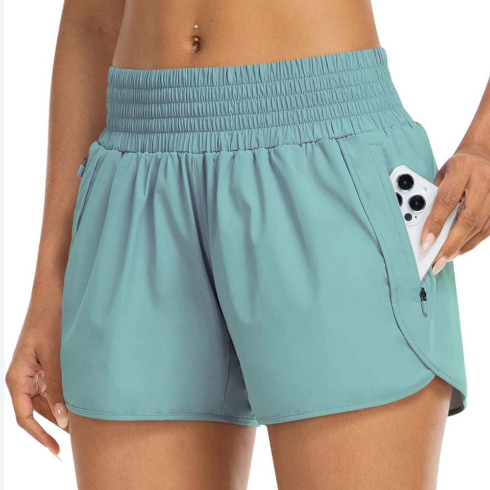 Lululemon Athletica Blue Athletic Shorts Moisture-Wicking Design